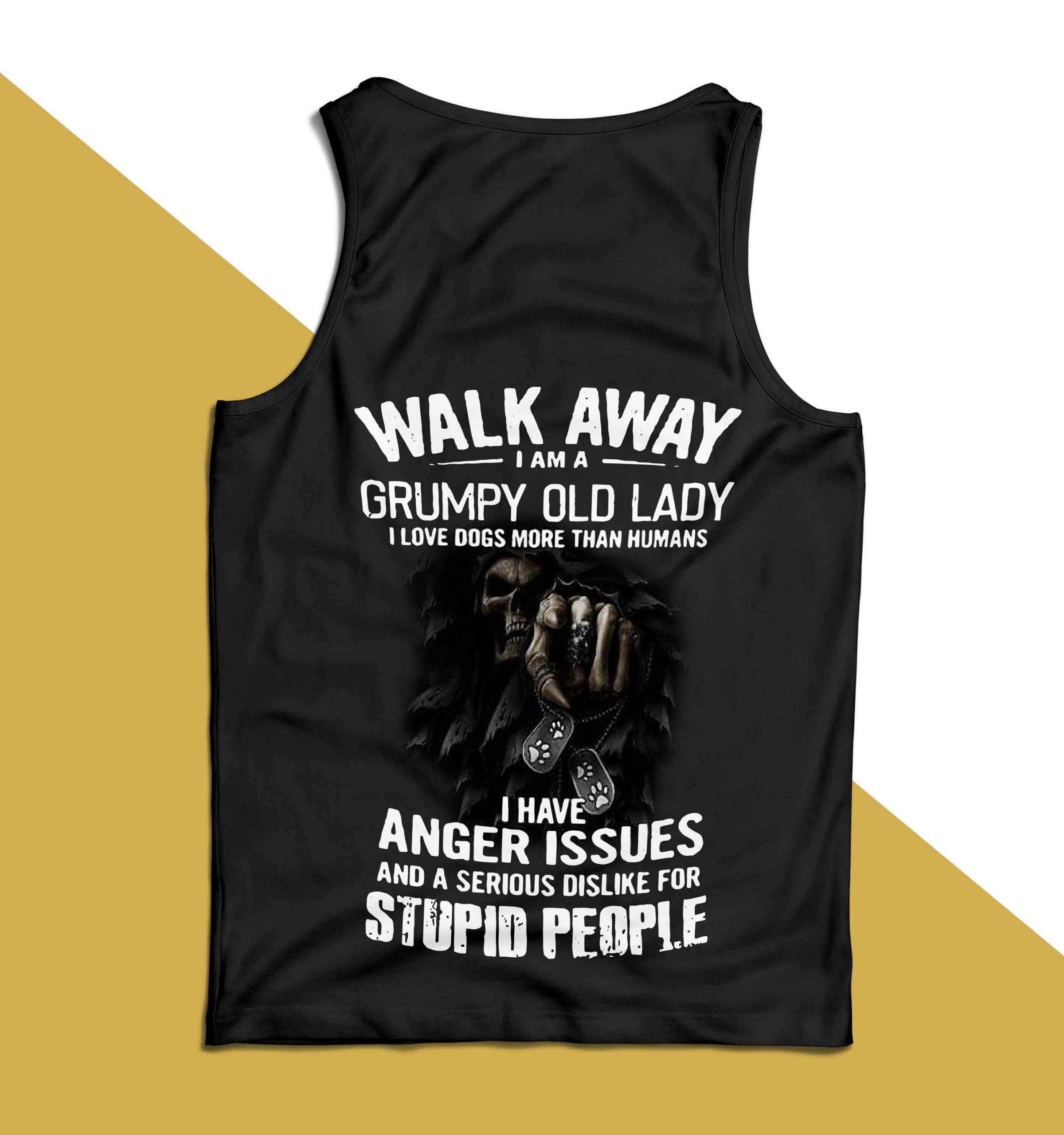 Walk Away I Am A Grumpy Old Lady I Love Dogs More Than Humans Shirt