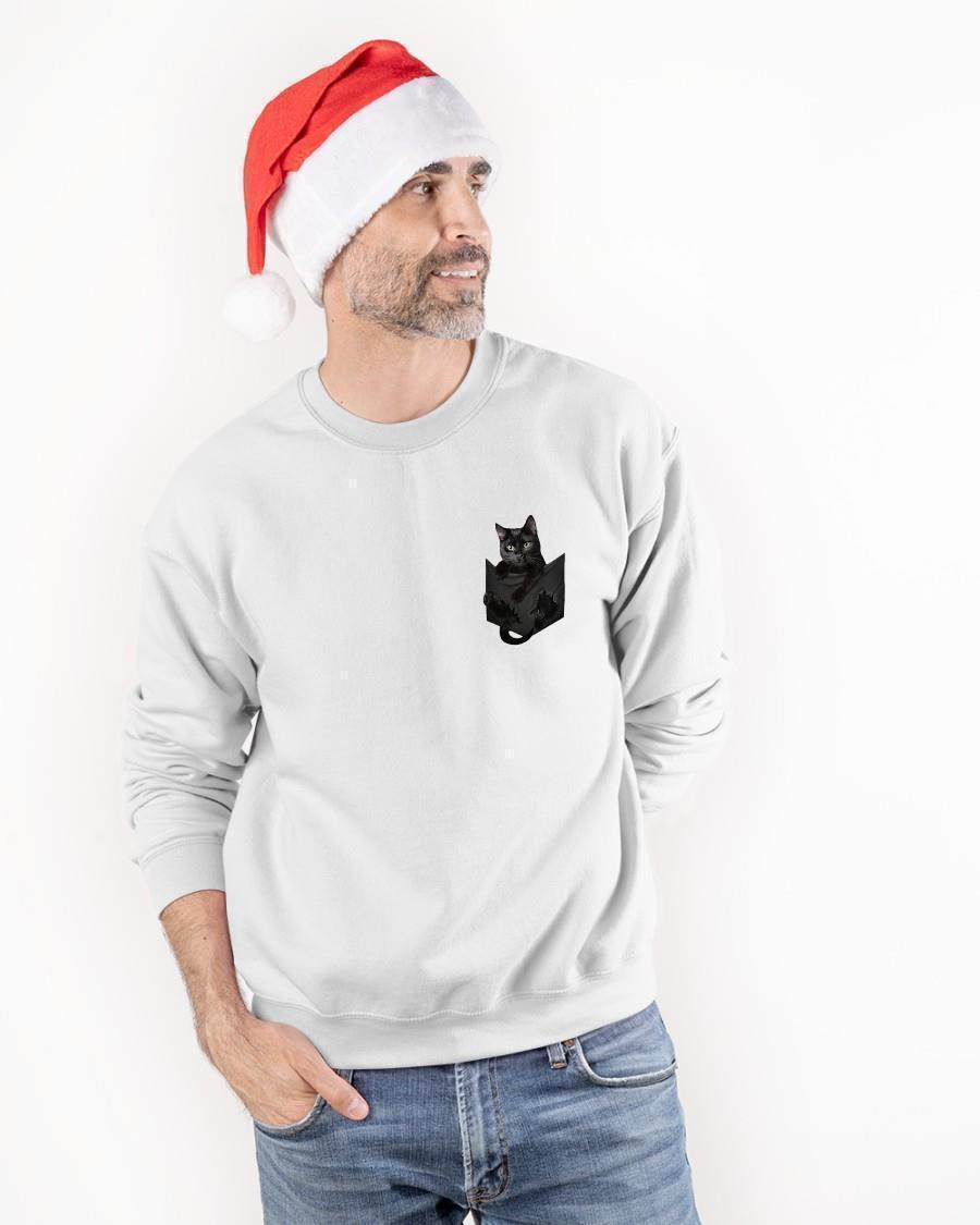 Black Cat In Pocket Sweater