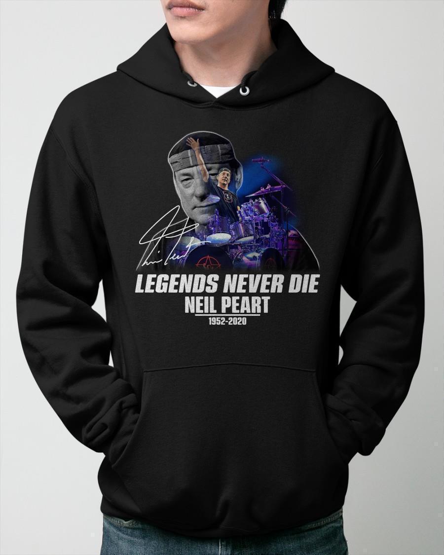 Legends Never Die Neil Peart 1952 2020 Signature Hoodie
