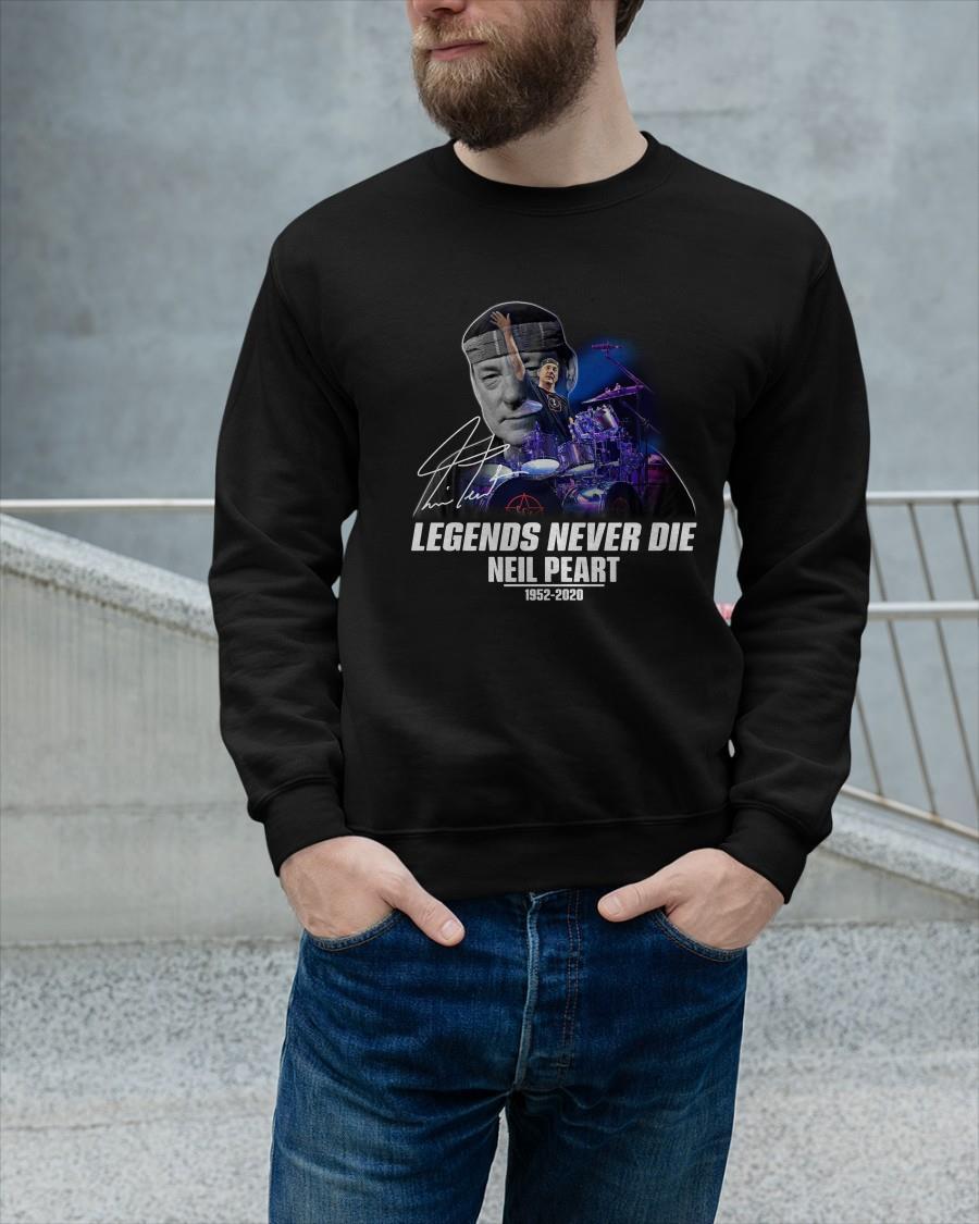 Legends Never Die Neil Peart 1952 2020 Signature Sweater