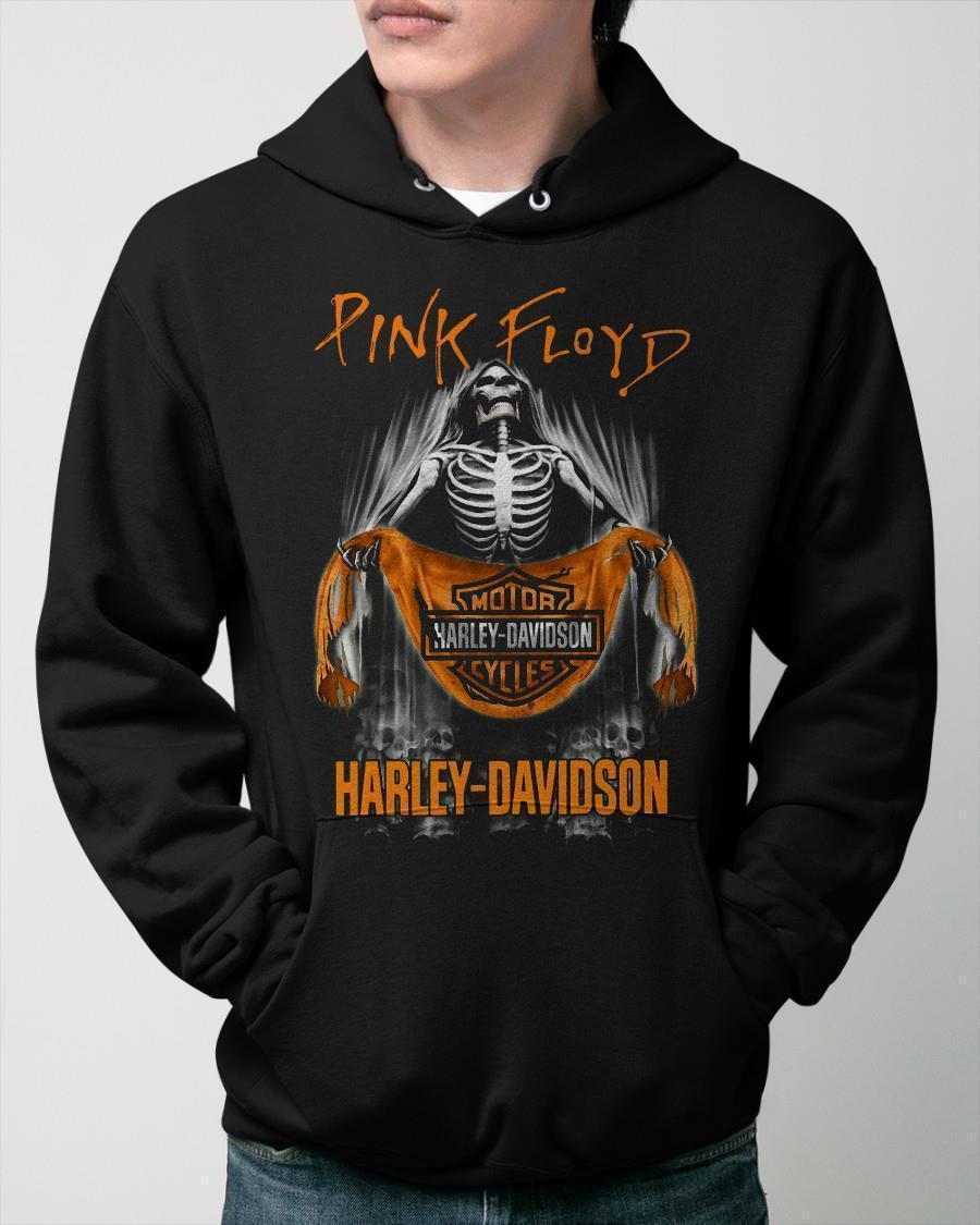 Pink Floyd Skull Motor Harley Davidson Cycles Hoodie
