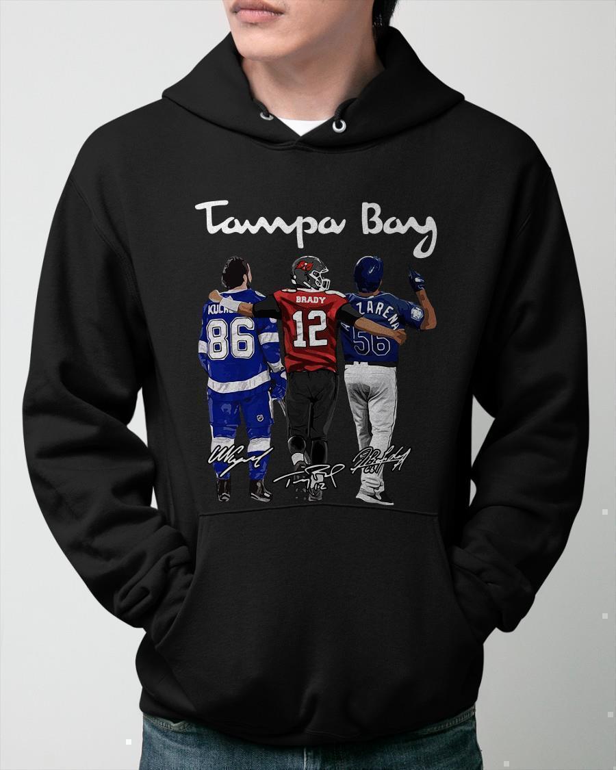 Tampa Bay Kucherov Brady Arozarena Signatures Hoodie
