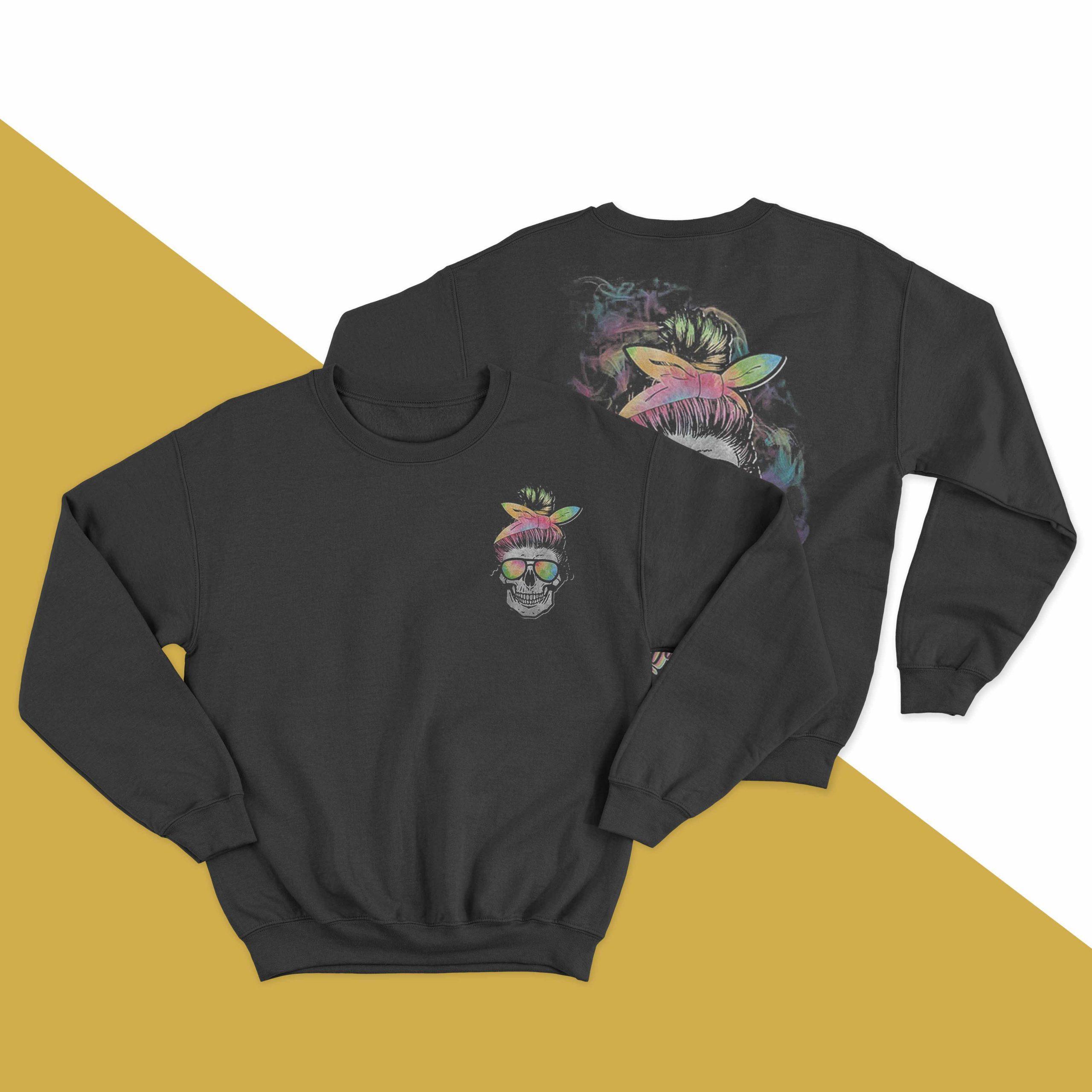 Skull But Did You Die Aop Momlife Sweater