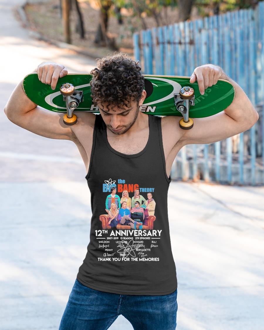 The Big Bang Theory 12th Anniversary 2007 2019 Thank You For The Memories Shirt