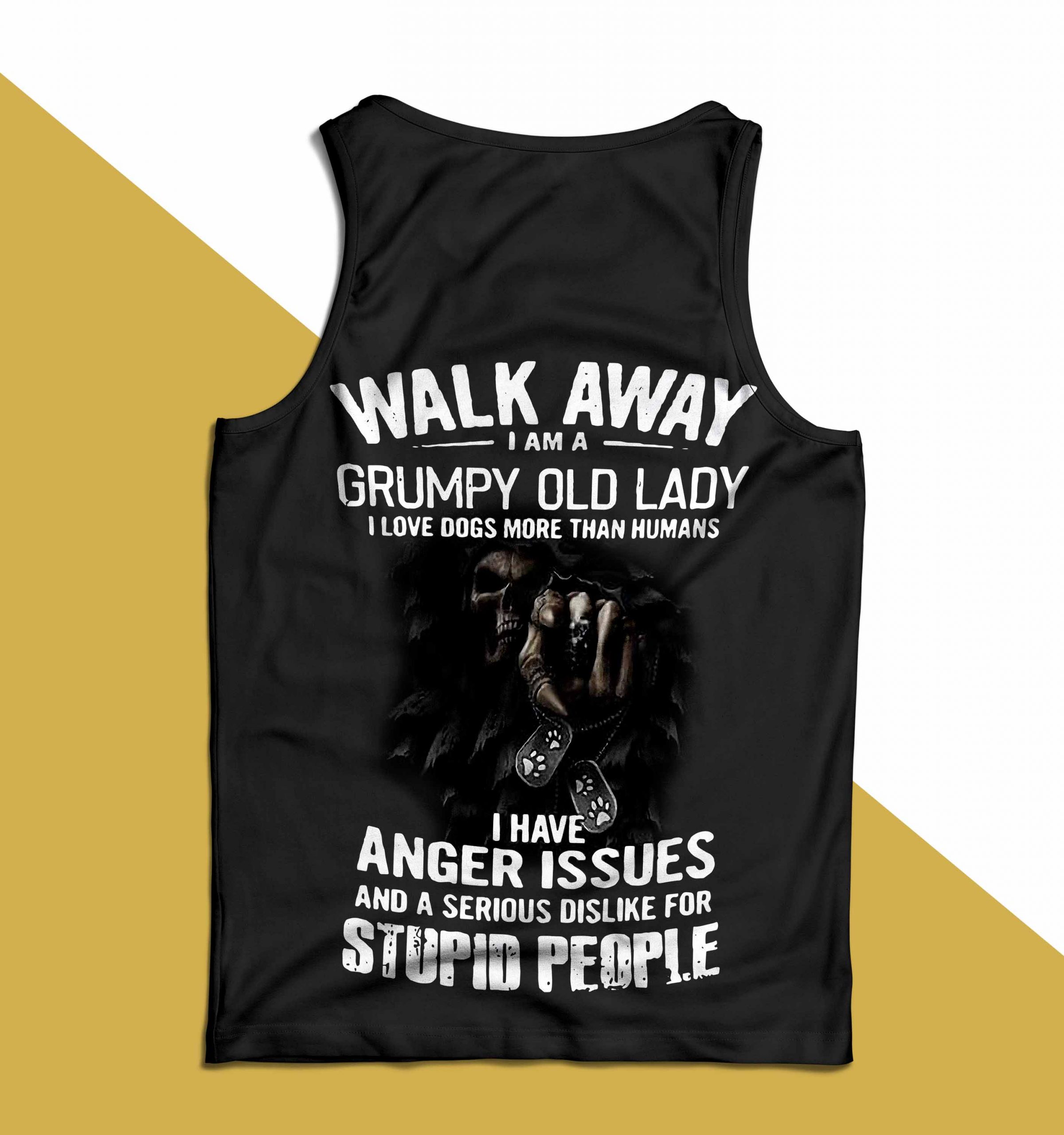 Walk Away I Am A Grumpy Old Lady I Love Dogs More Than Humans Shirt