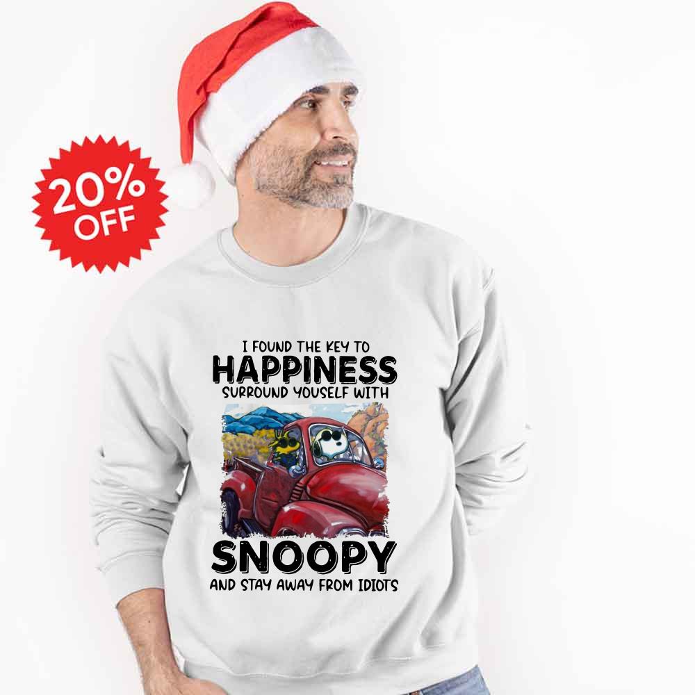 I Found The Key To Happiness Surround Yourself With Snoopy And Stay Away Shirt