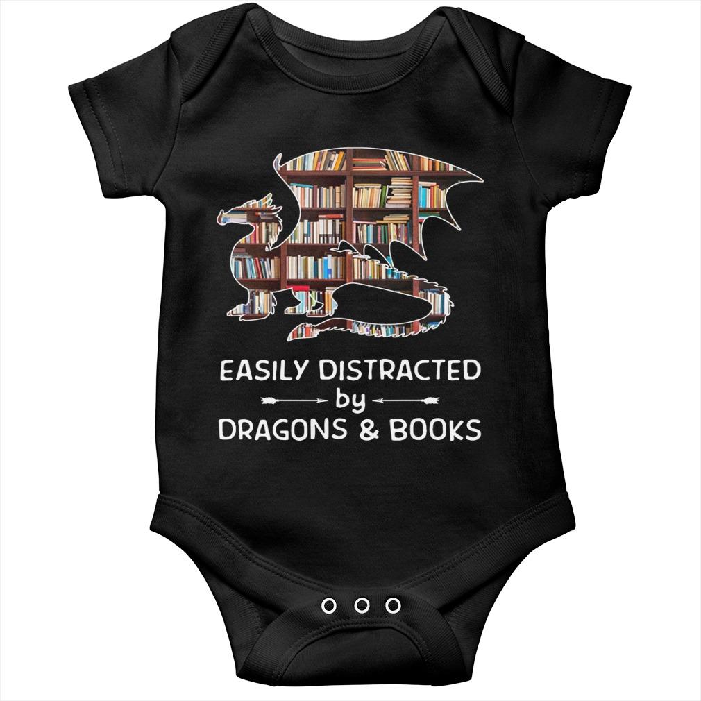 Easily Distracted By Dragons And Books Longsleeve