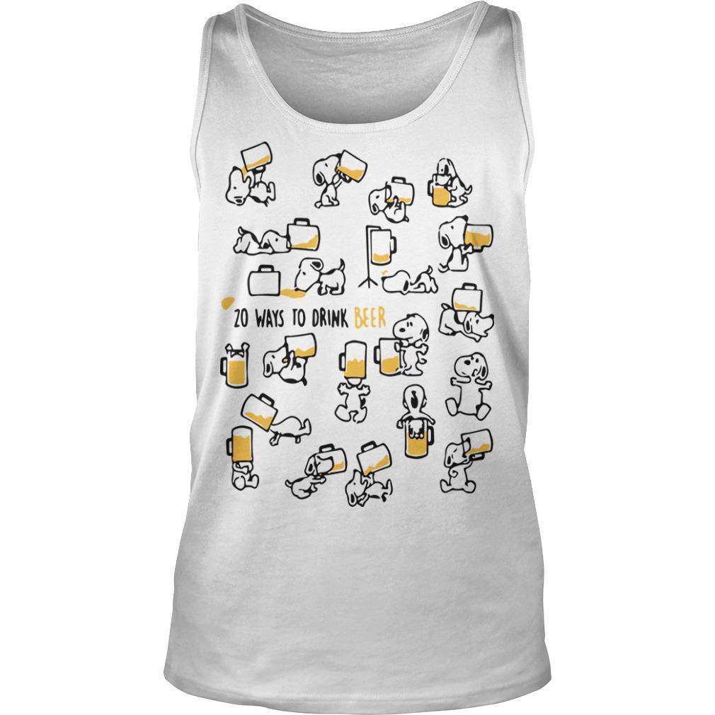 Snoopy 20 Ways To Drink Beer Tank Top