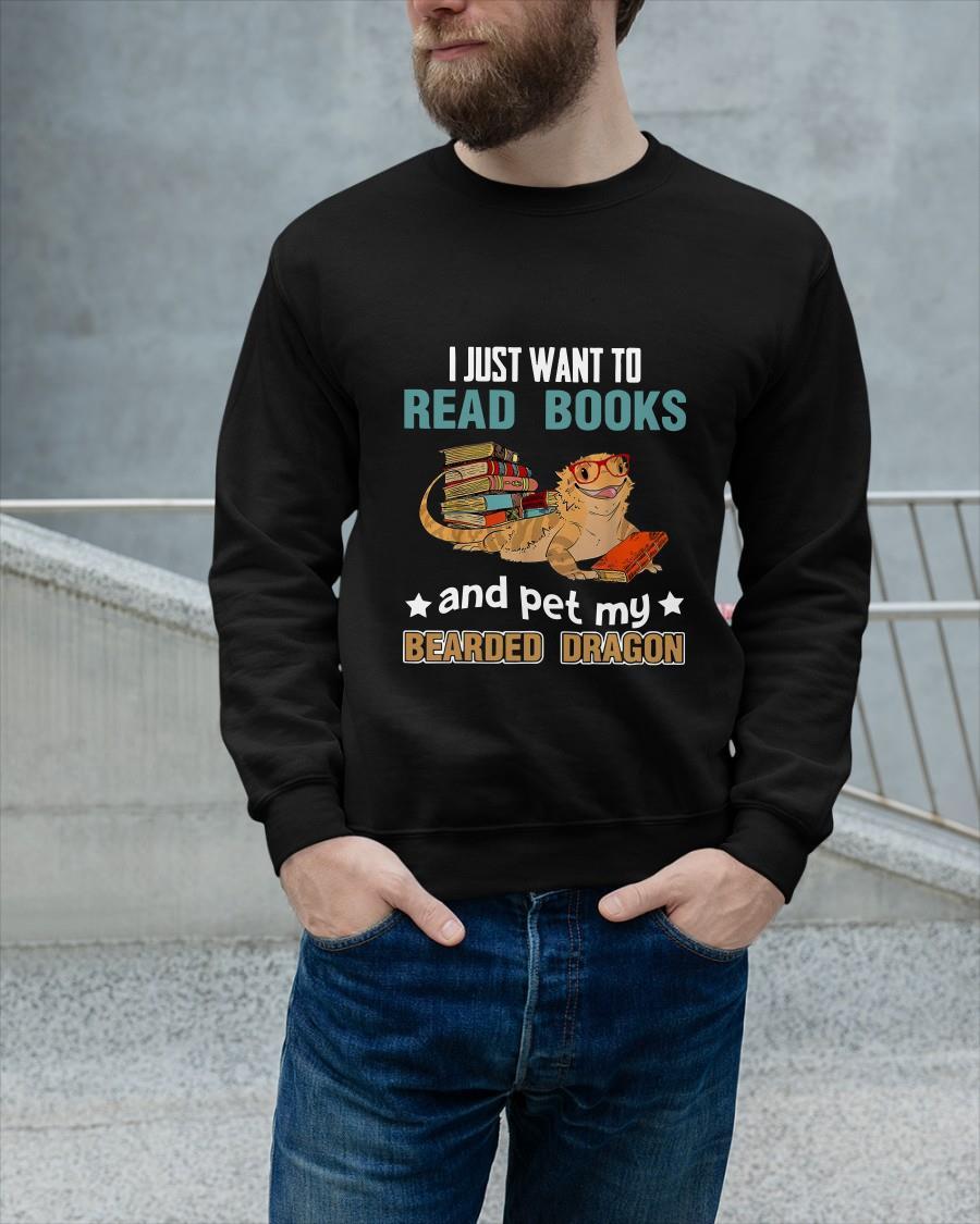 I Just Want To Read Books And Pet My Bearded Dragon Sweater