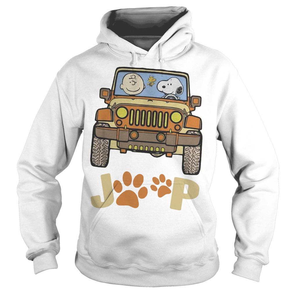 Jeep Paw Dog Charlie Brown And Snoopy Hoodie