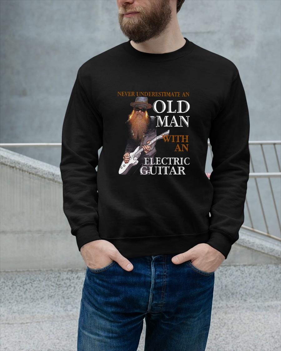 Never Underestimate An Old Man With An Electric Guitar Sweater