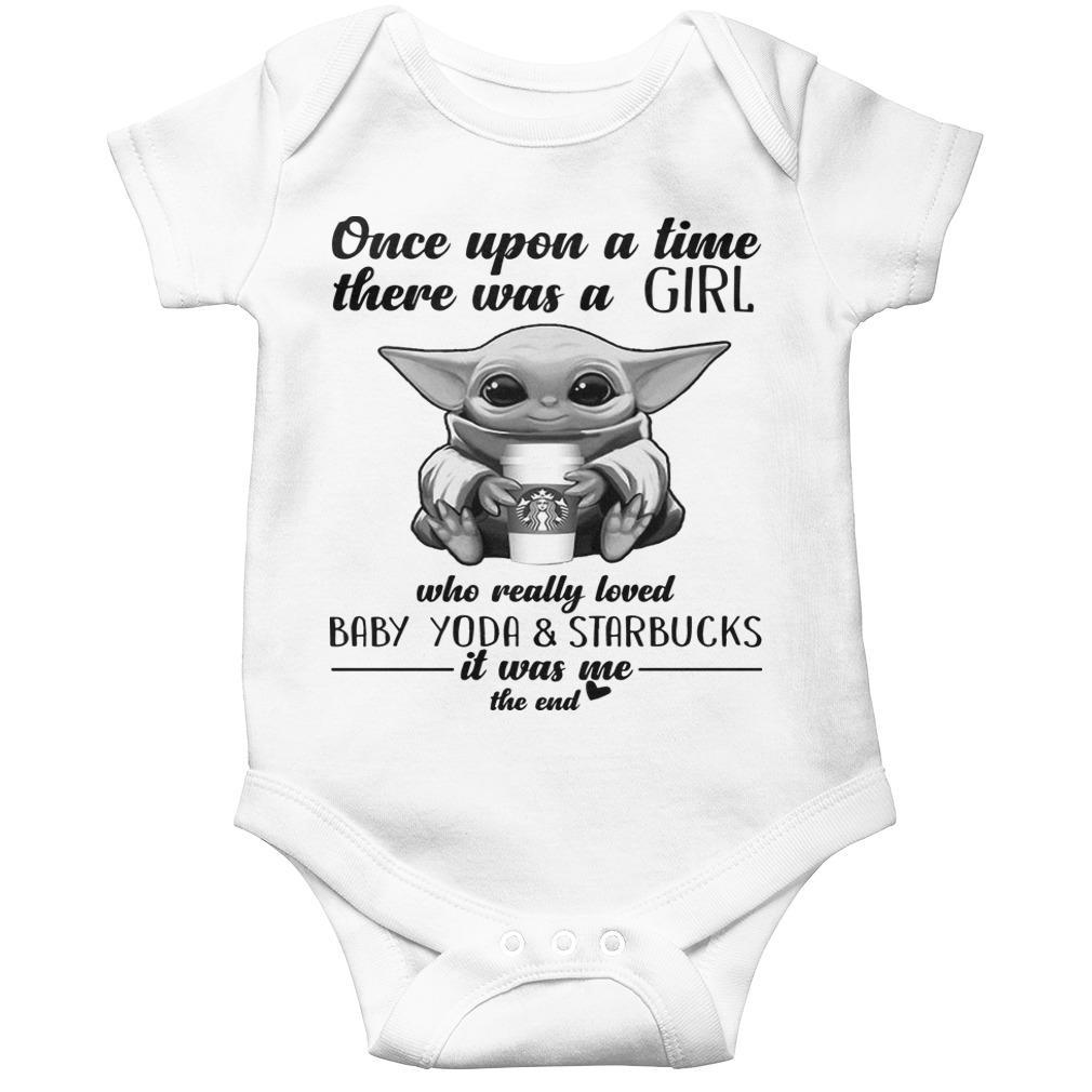 Once Upon A Time There Was A Girl Who Really Loved Baby Yoda And Starbucks Longsleeve
