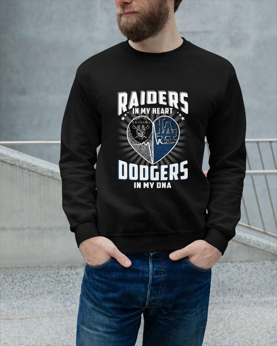 Raiders In My Heart Dodgers In My Dna Sweater