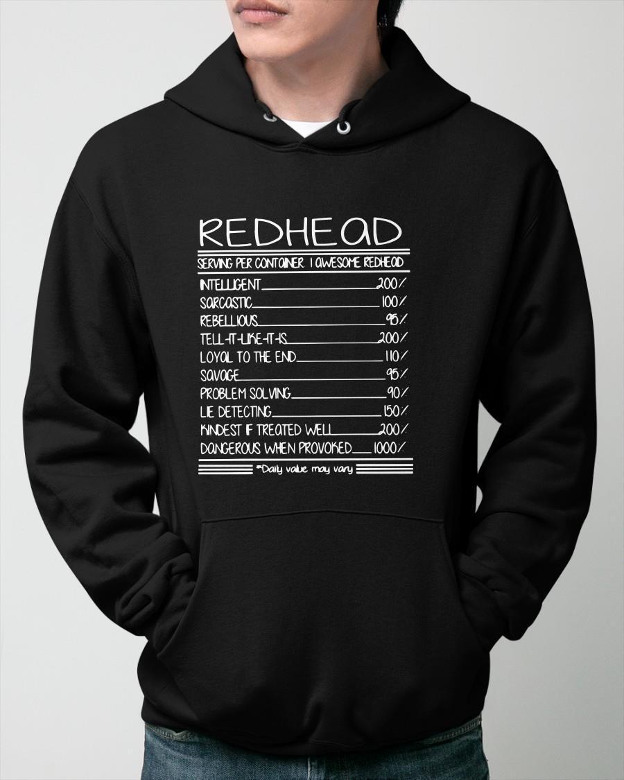 Redhead Serving Per Container 1 Awesome Redhead Hoodie