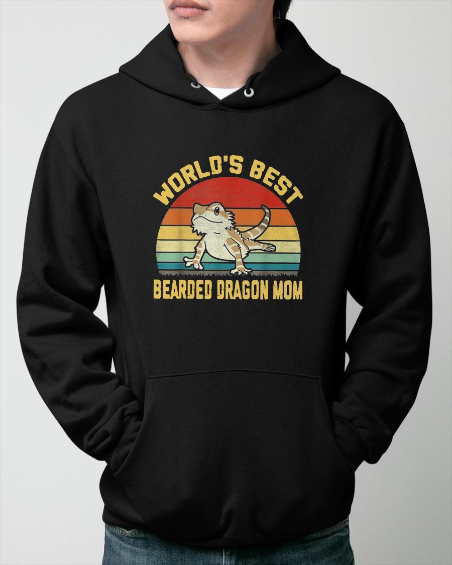 Vintage World's Best Bearded Dragon Mom Hoodie