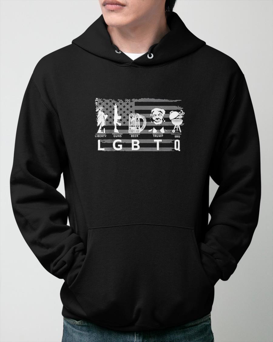 American Flag LGBTQ Liberty Guns Beer Trump Bbq Hoodie