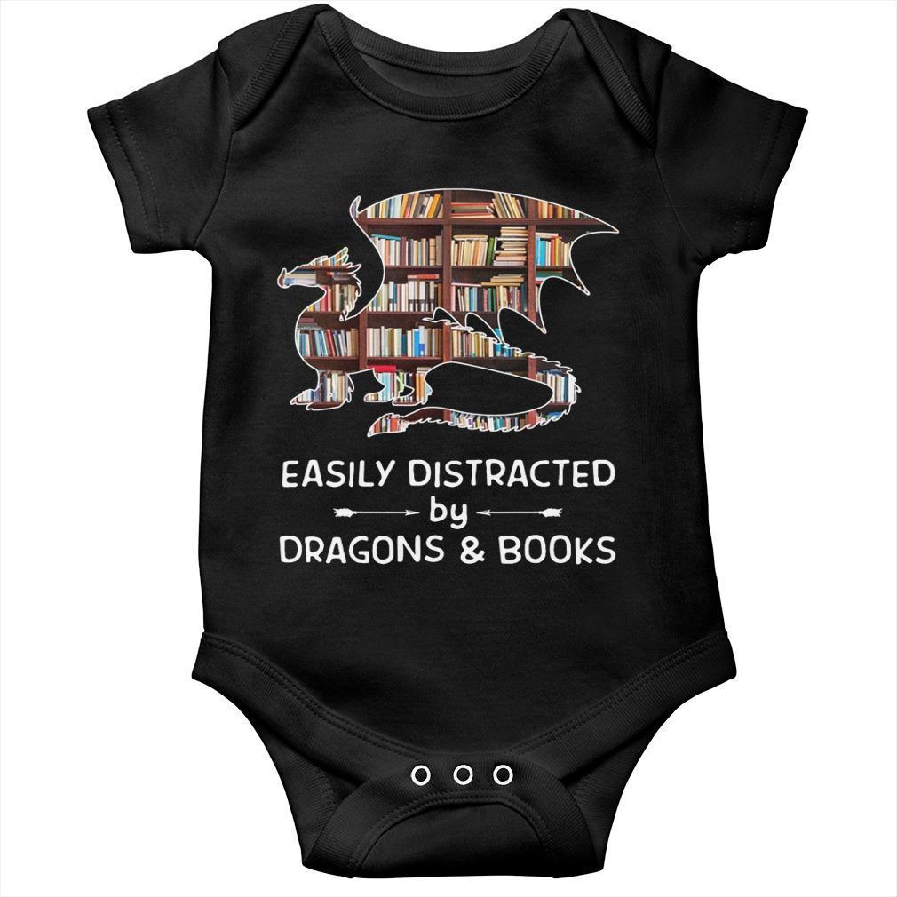 Easily Distracted By Dragons And Books Longsleeve
