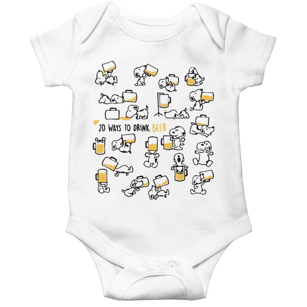 Snoopy 20 Ways To Drink Beer Longsleeve