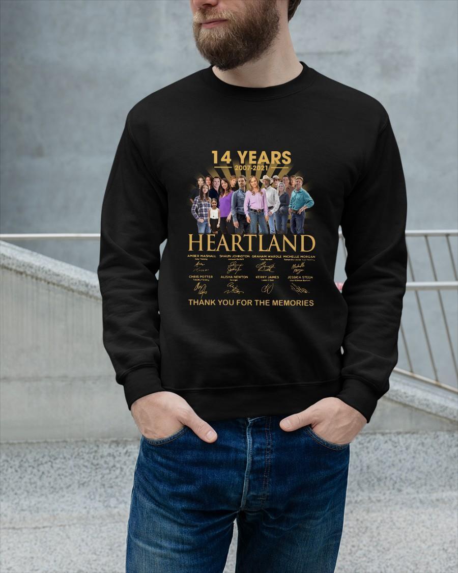 14 Years 2007 2021 Heartland Thank You For The Memories Signatures Sweater