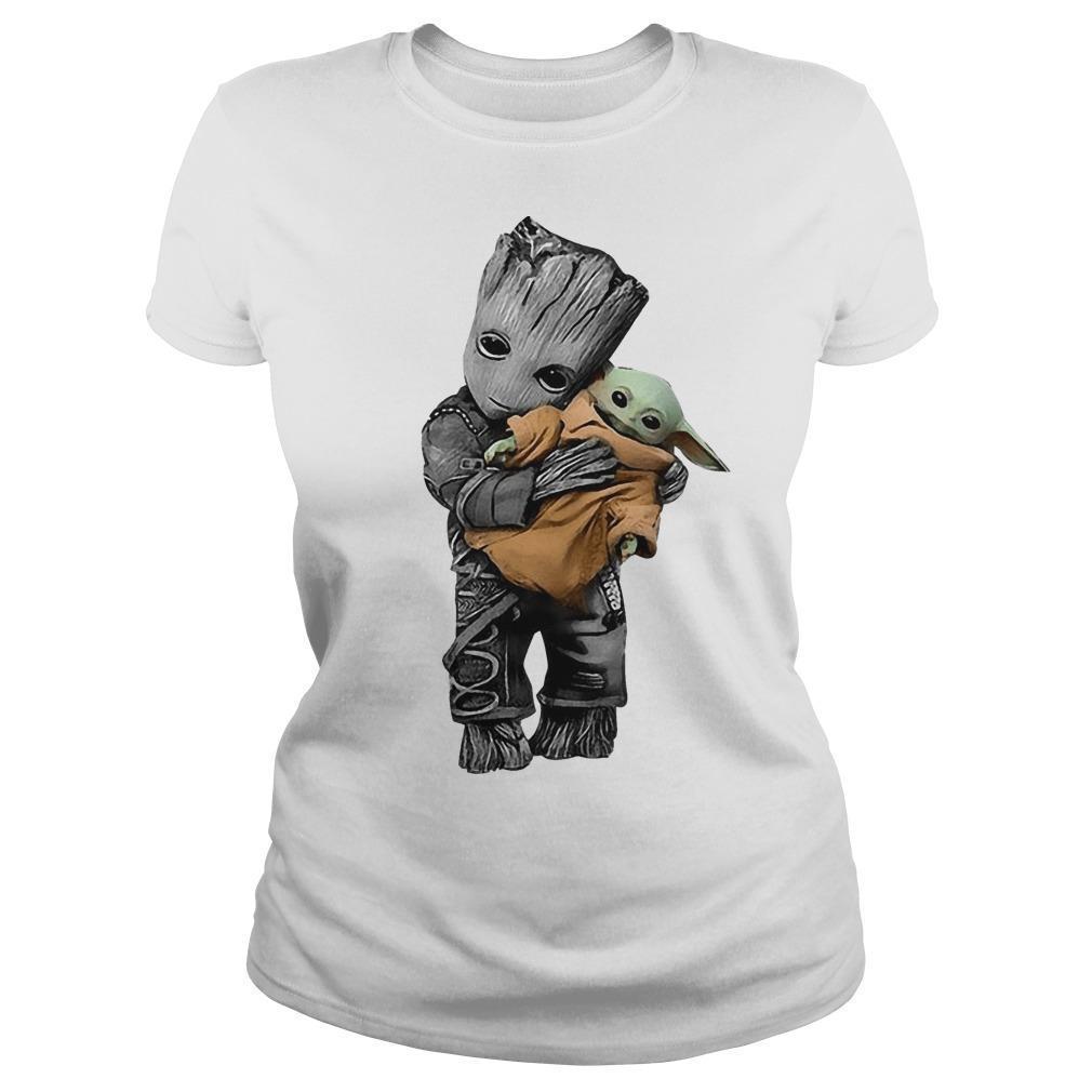 Baby Groot Hugging Baby Yoda Longsleeve