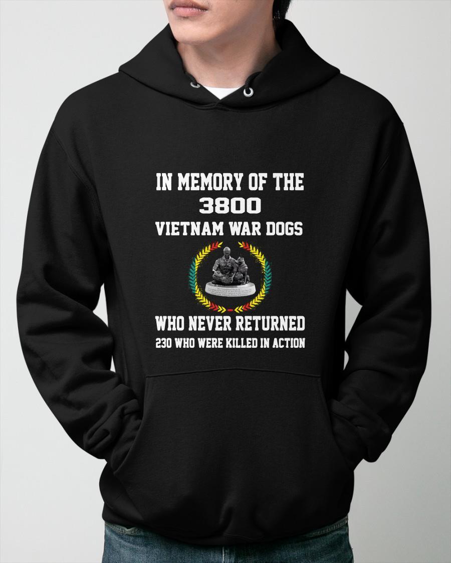 In Memory Of The 3800 Vietnam War Dogs Who Never Returned Hoodie