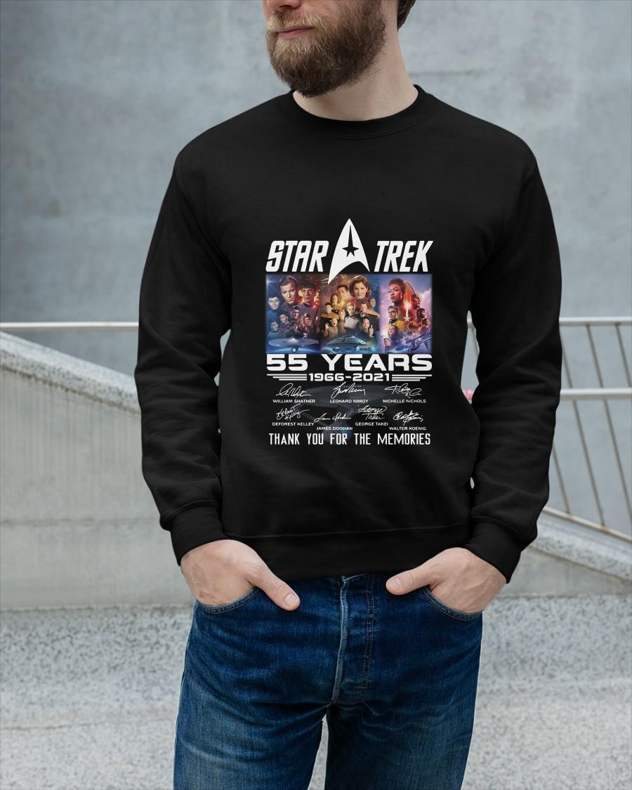 Star Trek 55 Years 1966 2021 Thank You For The Memories Signatures Sweater