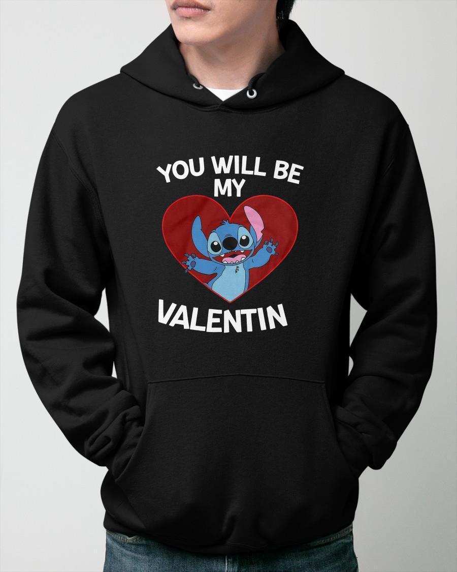 Stitch Heart You Will Be My Valentine Hoodie