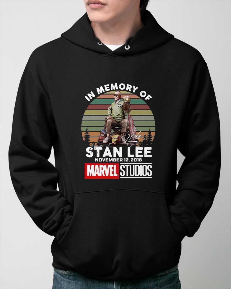 Vintage In Memory Of Stan Lee November 12 2018 Marvel Studios Hoodie
