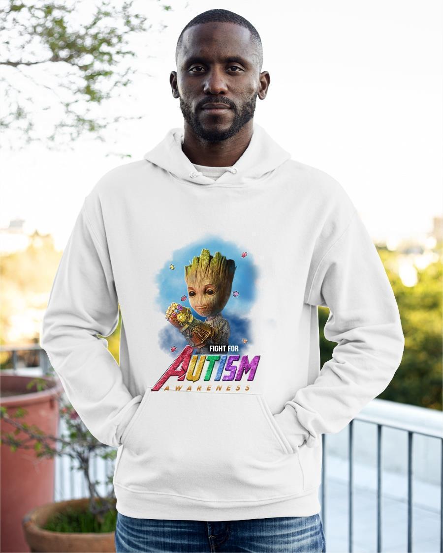 Infinity Gauntlet Baby Groot Fight For Autism Awareness Hoodie