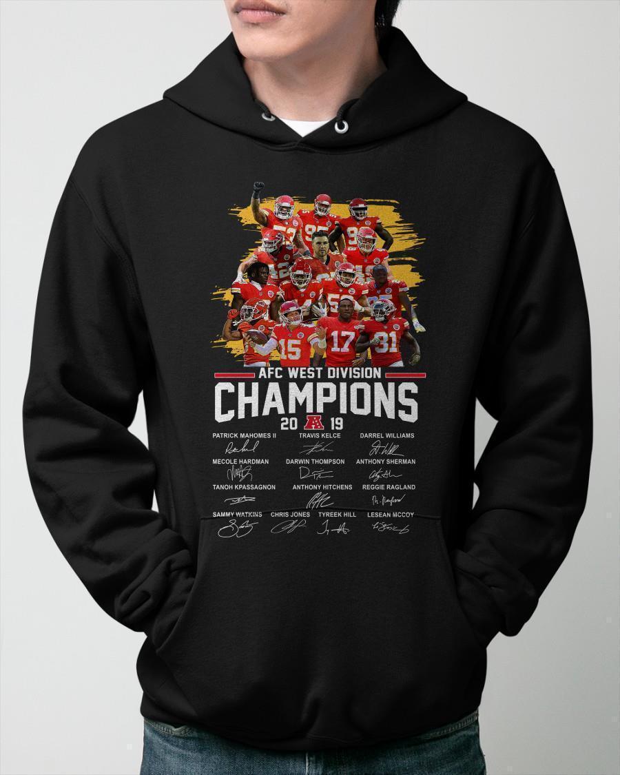 Kansas City Chiefs Afc West Division Champions 2019 Signatures Hoodie