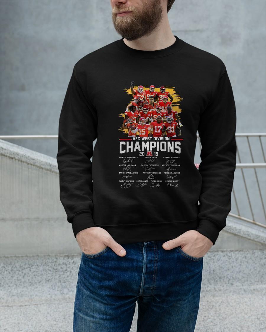 Kansas City Chiefs Afc West Division Champions 2019 Signatures Sweater
